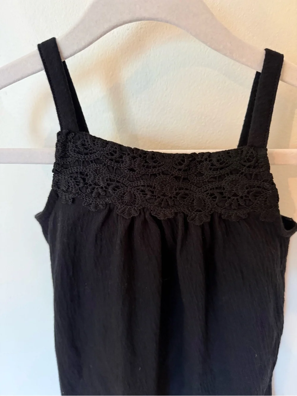 Old Navy Black Crochet-Trim Romper